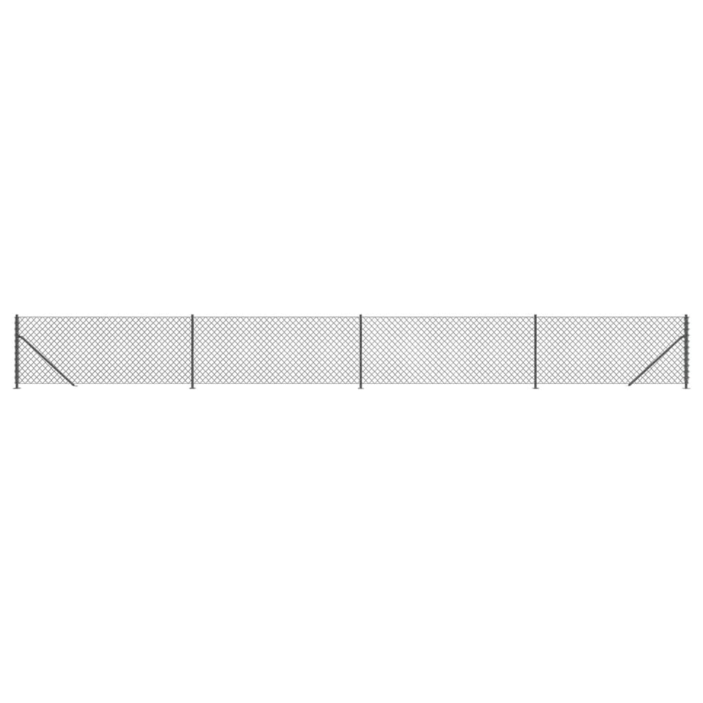 vidaXL Cerca de arame com flange 1x10 m antracite