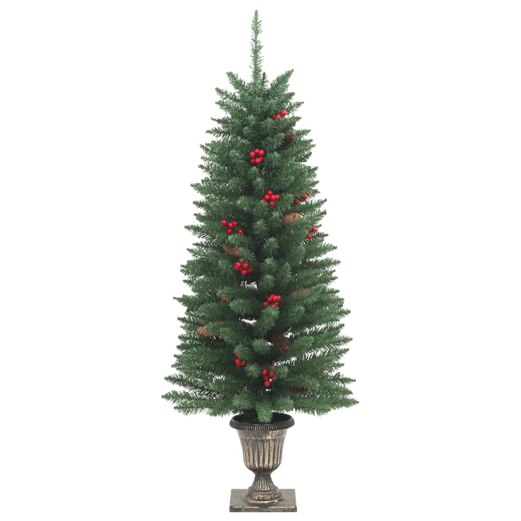 vidaXL Árvores de Natal artificiais 2 pcs 100 luzes LED 120 cm verde