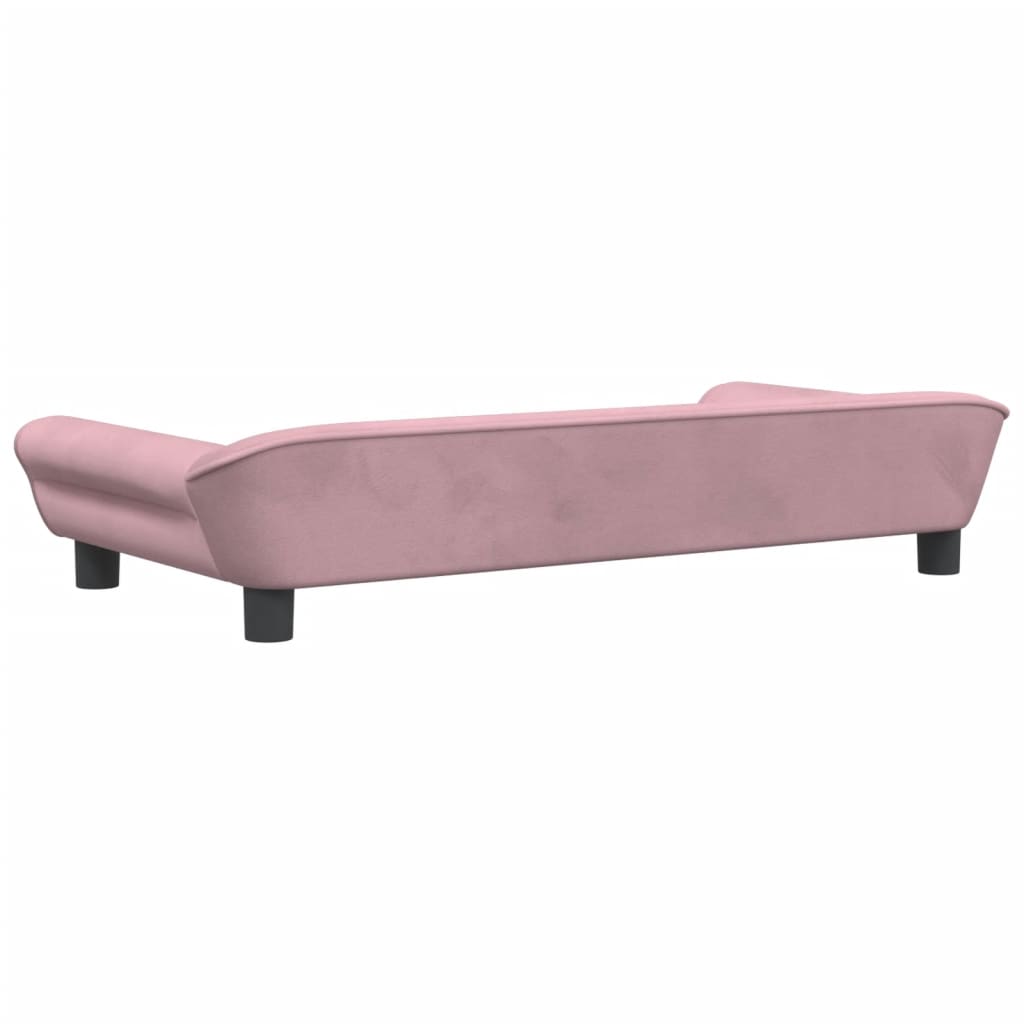 vidaXL Sofá infantil 100x50x26 cm veludo rosa