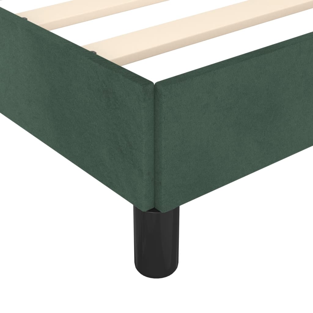 vidaXL Estrutura de cama 160x200 cm veludo verde-escuro