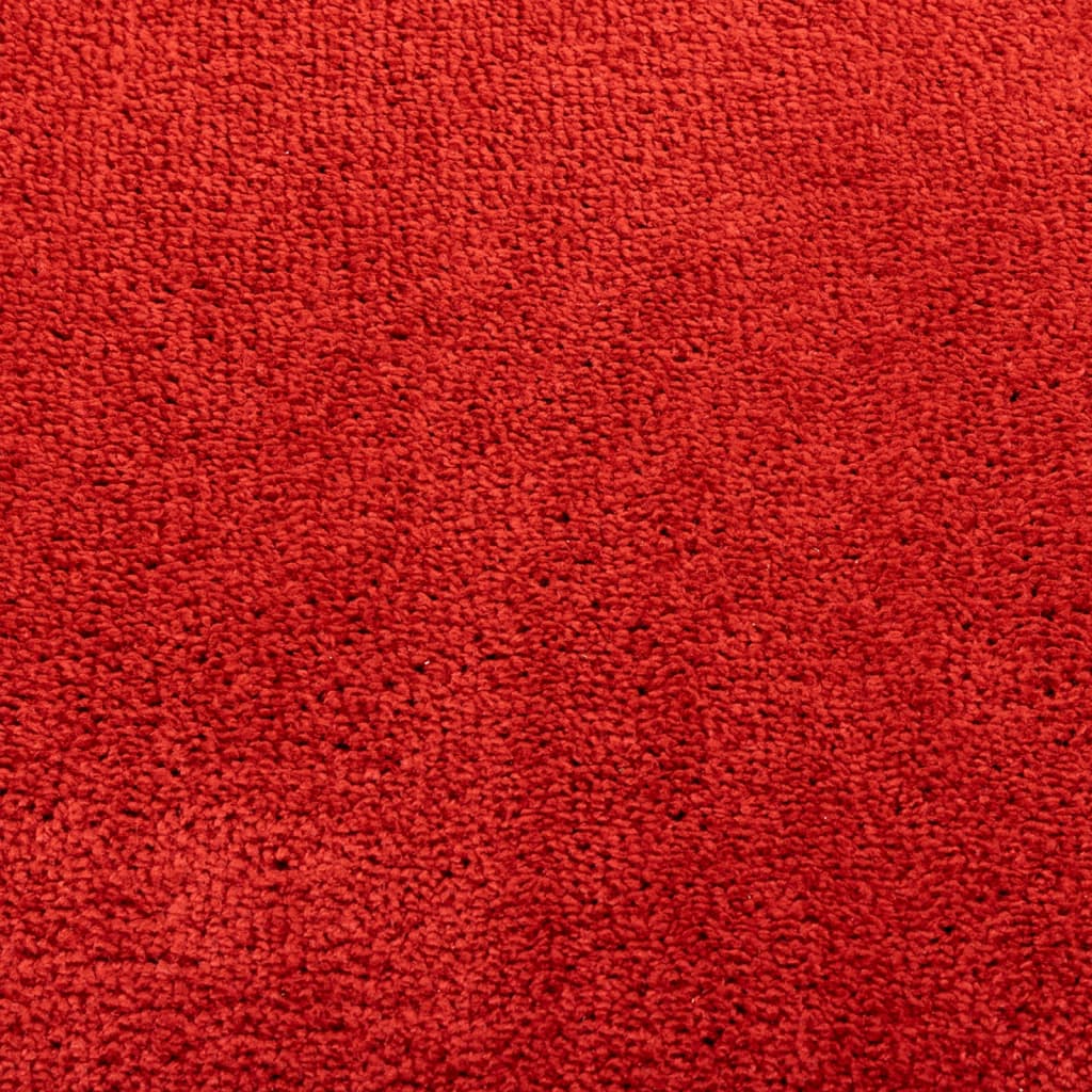 vidaXL Tapete de pelo curto OVIEDO 120x120 cm vermelho