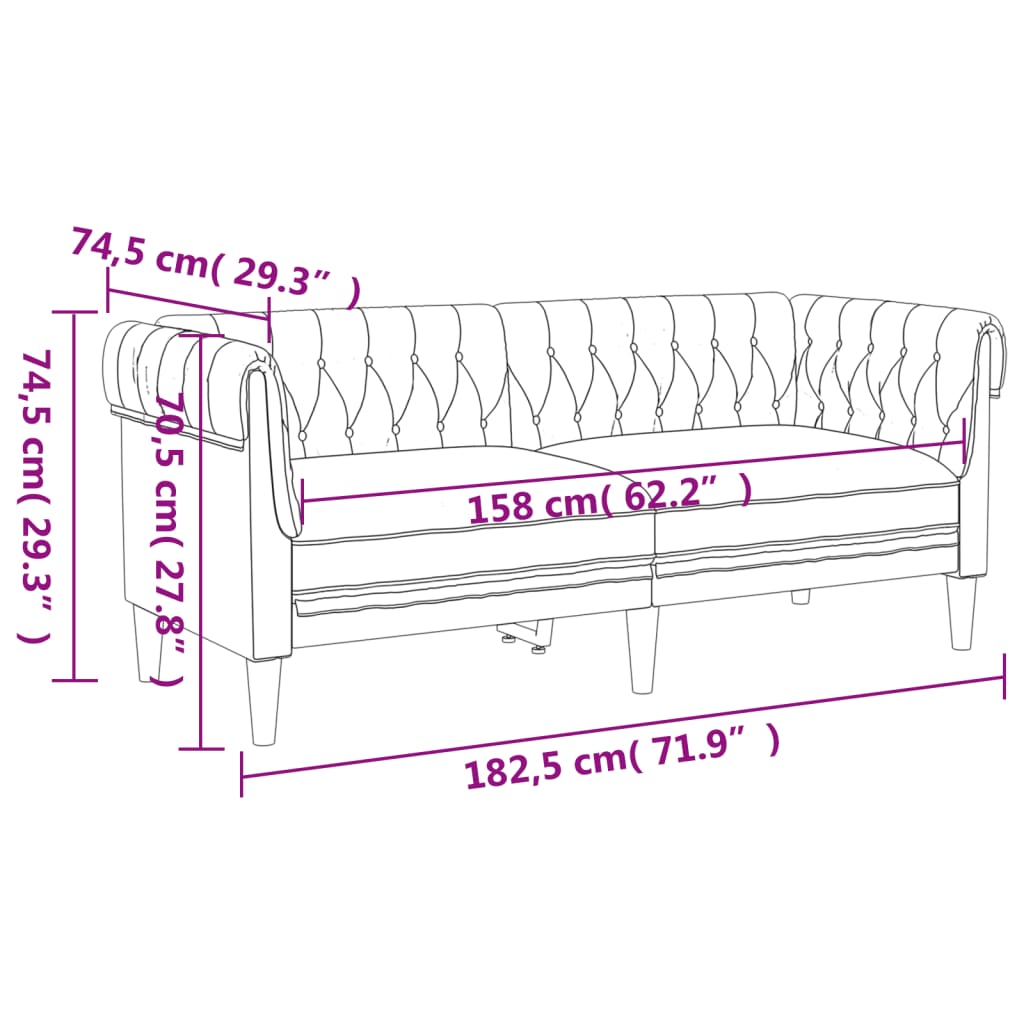 vidaXL 3 pcs conjunto de sofás tecido cinzento-acastanhado