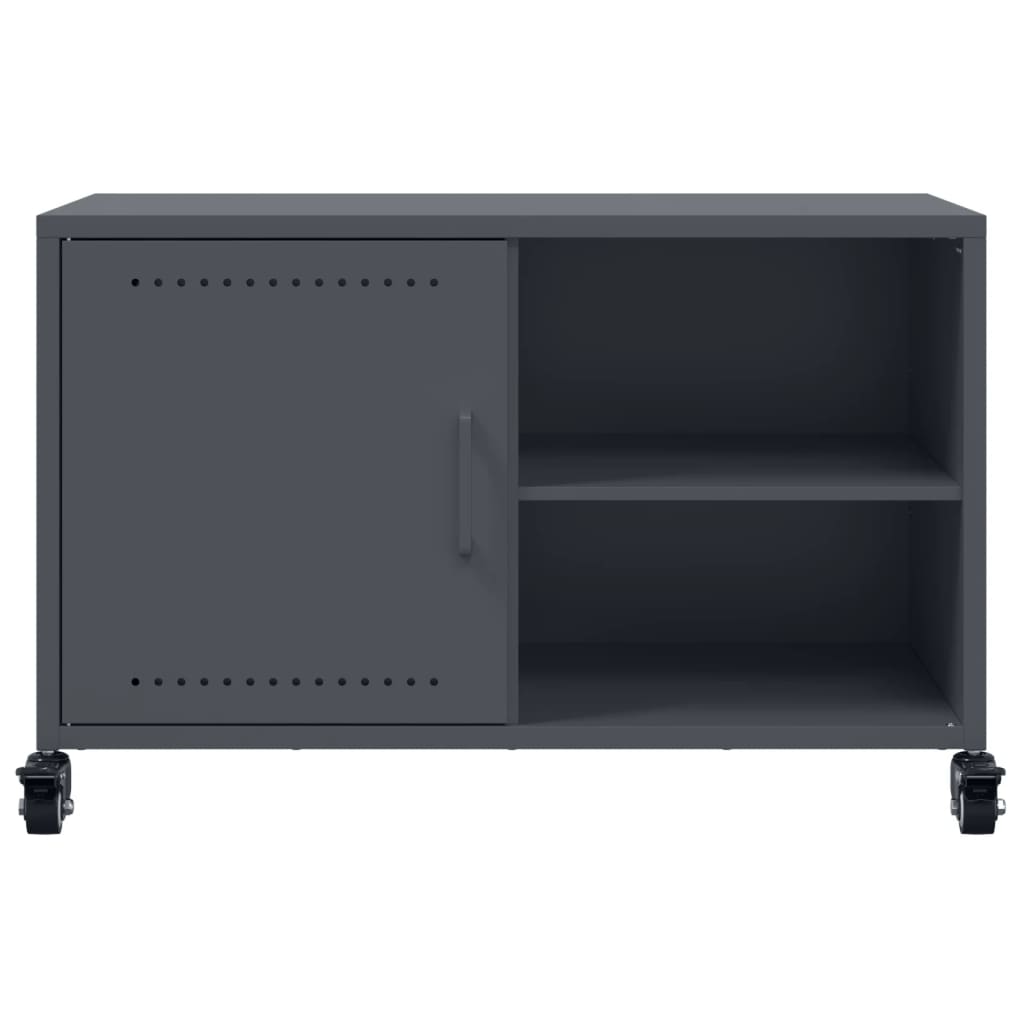 vidaXL Móvel de TV 68x39x43,5 cm aço antracite