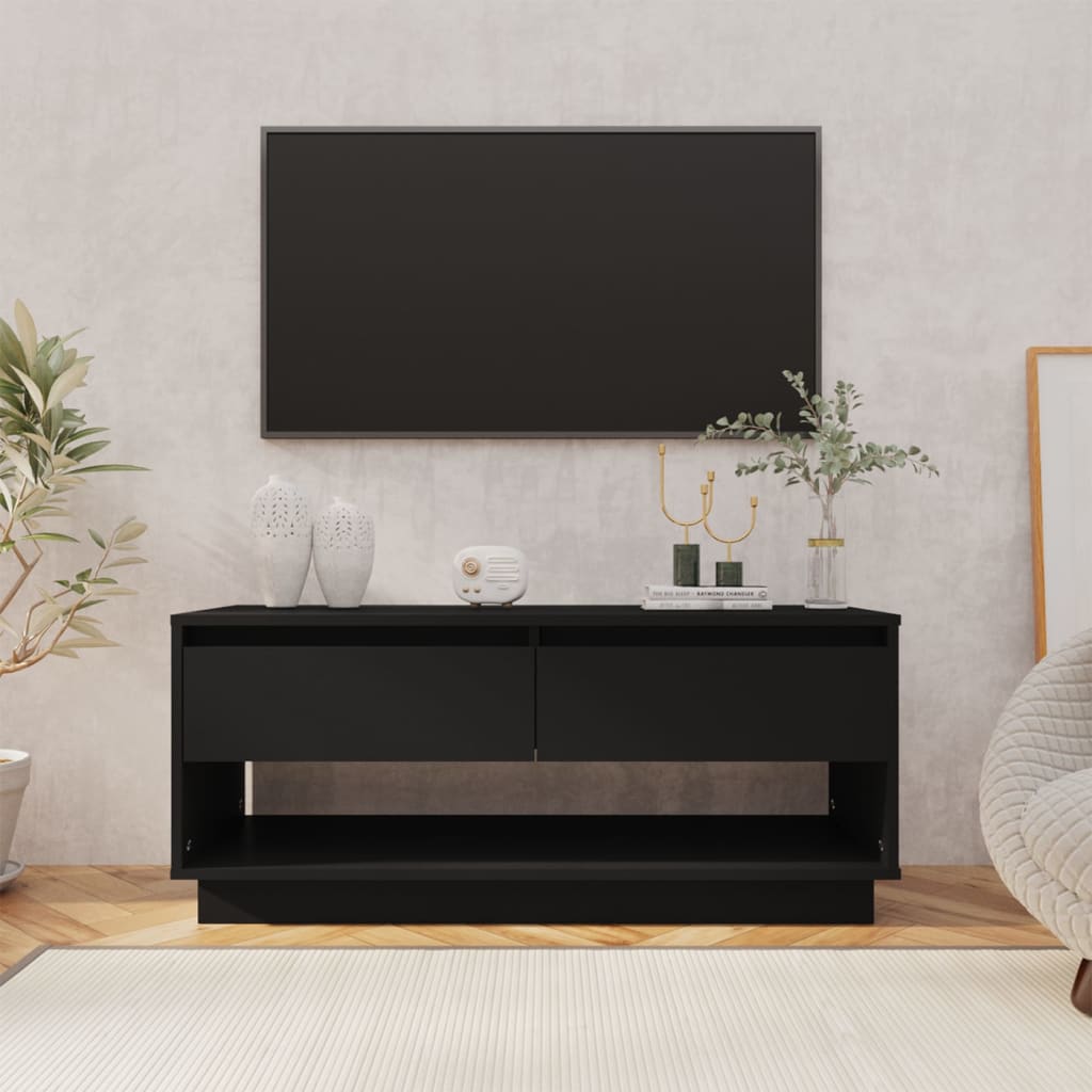 vidaXL Móvel de TV 102x41x44 cm derivados de madeira preto