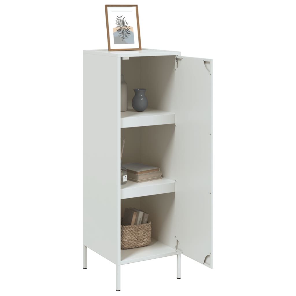 vidaXL Aparador alto 36x39x113 cm aço branco