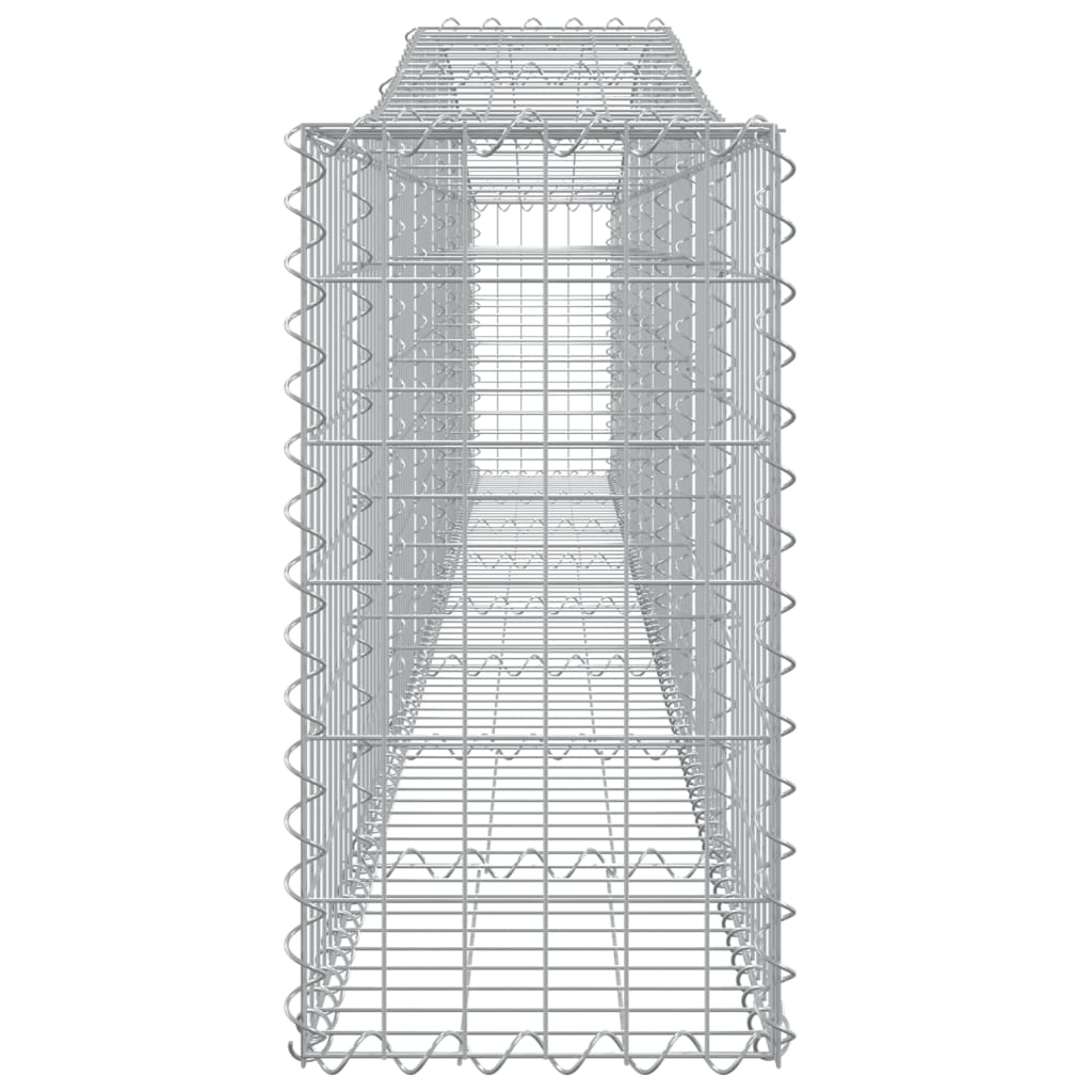 vidaXL Cestos gabião arqueados 4 pcs 400x30x60/80 cm ferro galvanizado