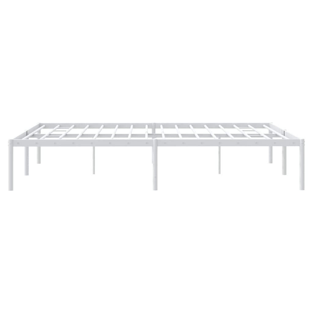 vidaXL Estrutura de cama 160x200 cm metal branco