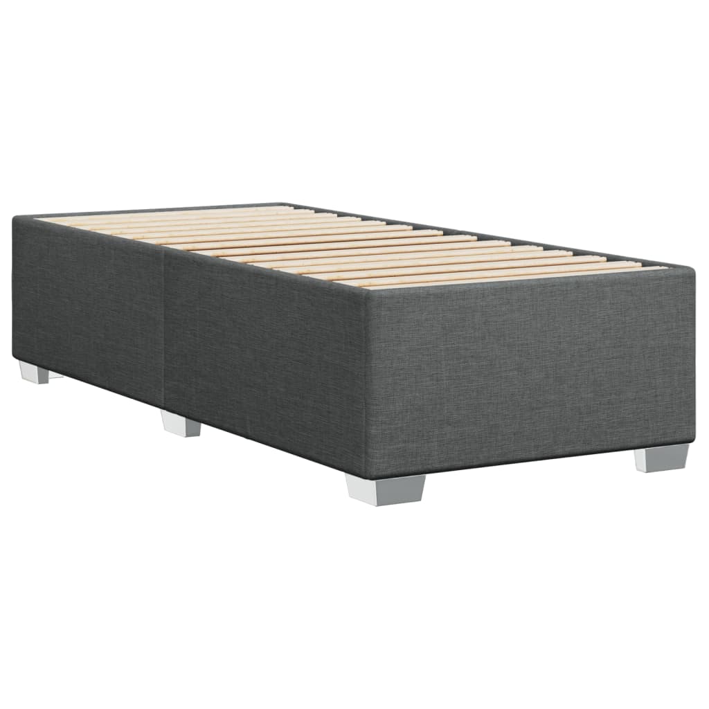 vidaXL Estrutura de cama 90x200 cm tecido cinzento-escuro