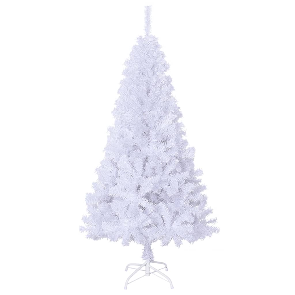 vidaXL Árvore de Natal artificial com ramos grossos 150 cm PVC branco