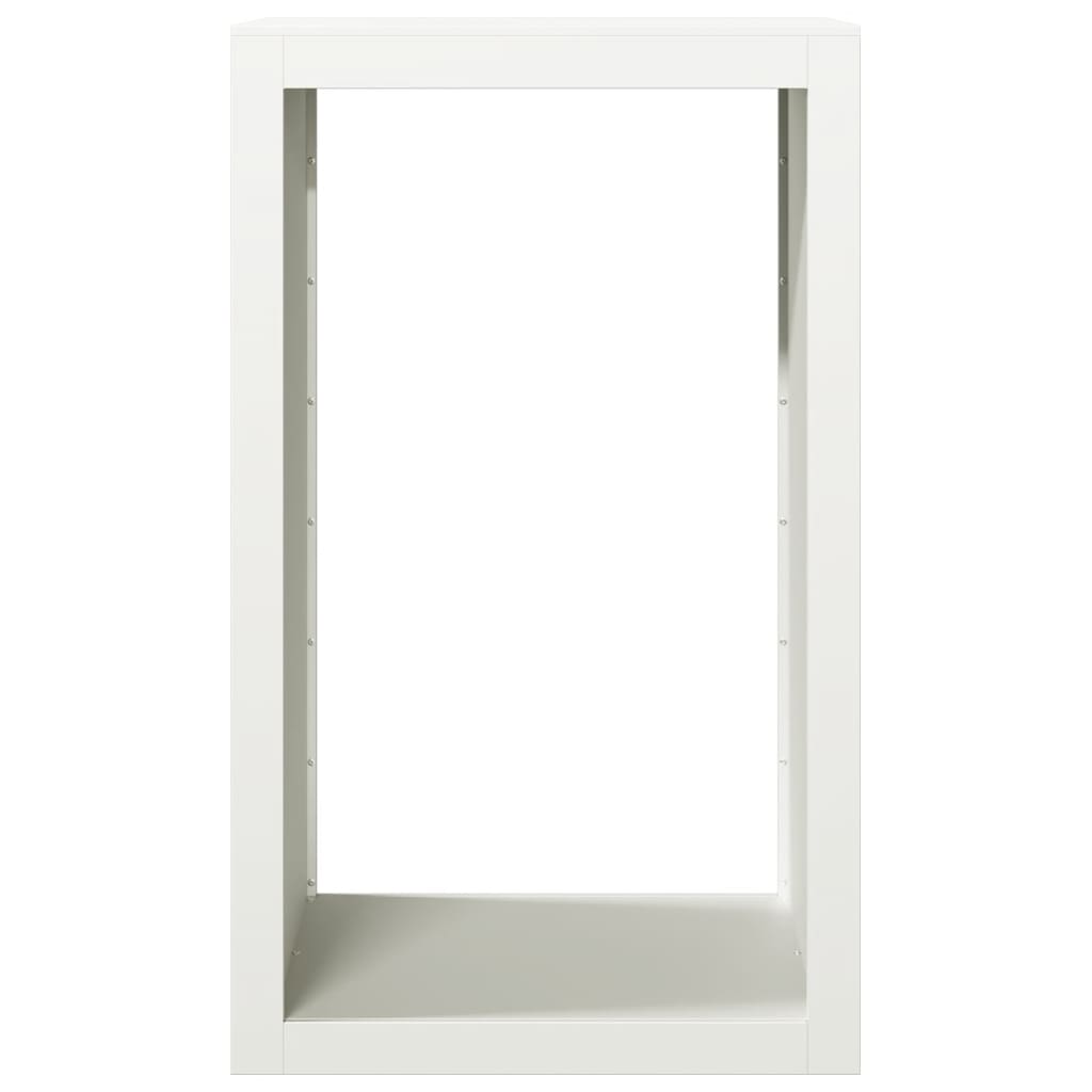 vidaXL Suporte para lenha 60x40x100 cm aço branco