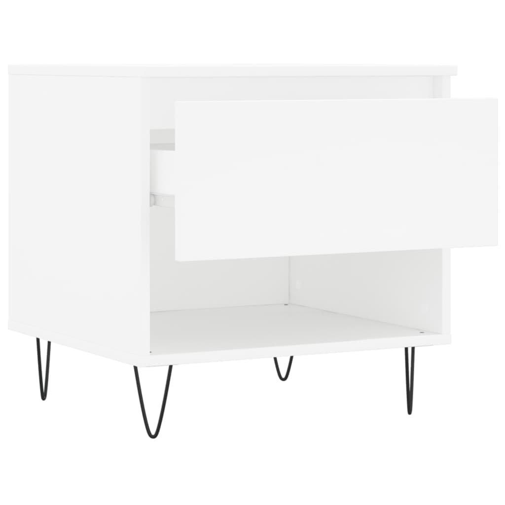 vidaXL Mesas de centro 2 pcs 50x46x50 cm derivados de madeira branco