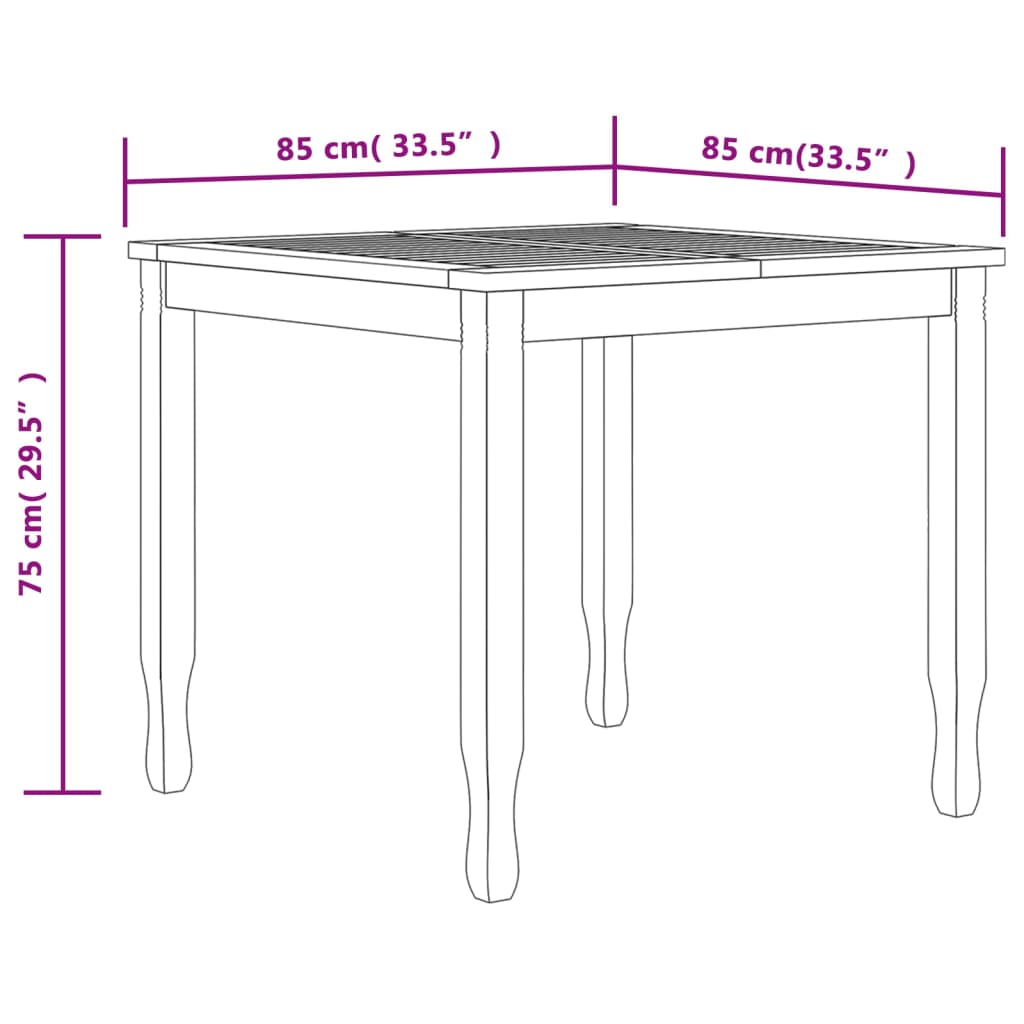 vidaXL 3 pcs conjunto de jantar para jardim madeira de teca maciça