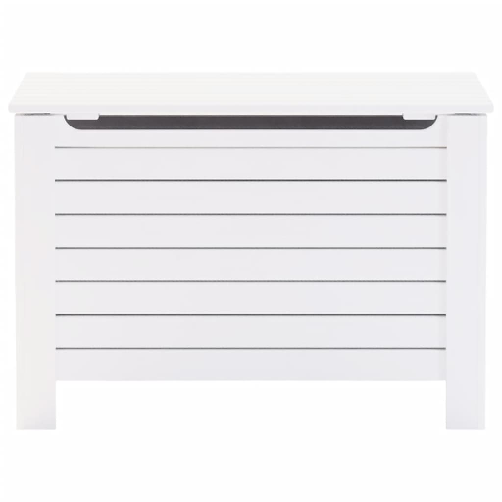 vidaXL Caixa arrumação c/ tampa RANA 100x49x54 cm pinho maciço branco