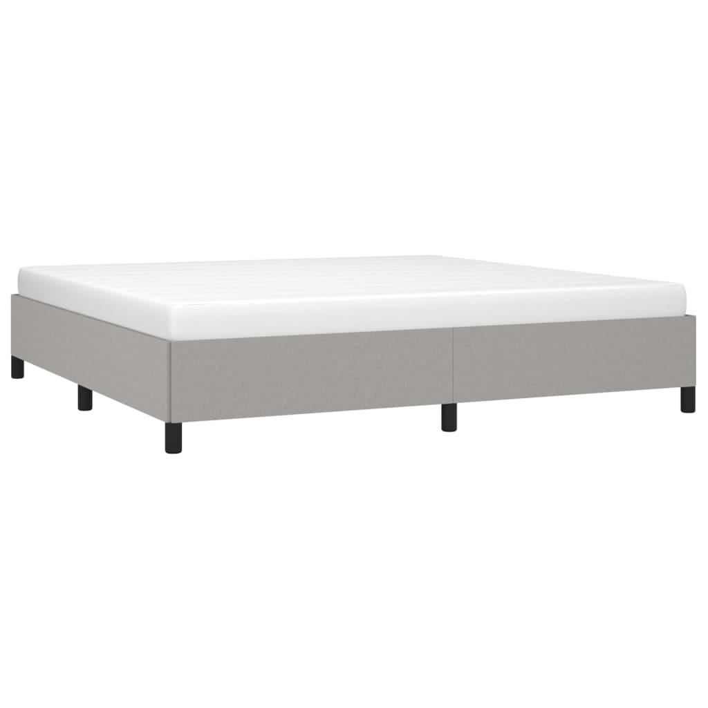 vidaXL Estrutura de cama sem colchão 200x200 cm tecido cinzento-claro