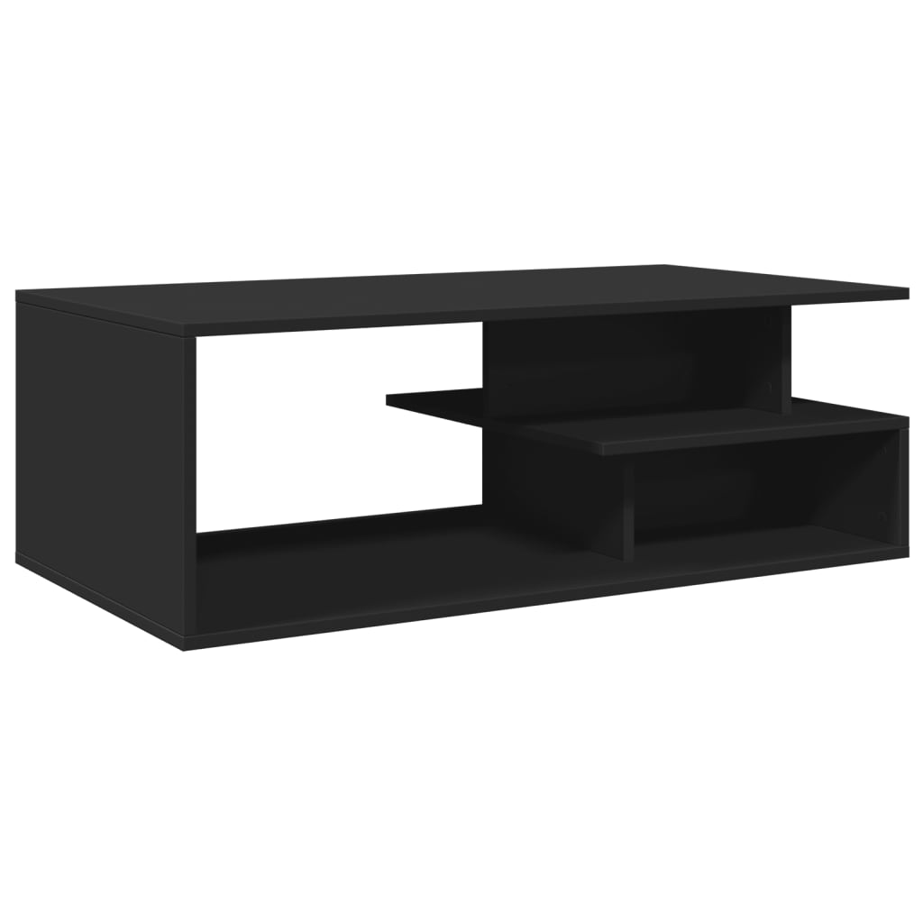 vidaXL Mesa de centro 102x55x35 cm derivados de madeira preto