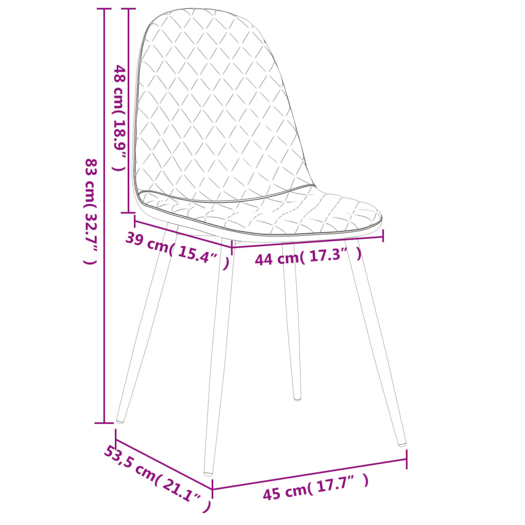 vidaXL Cadeiras de jantar 4 pcs veludo cinzento-escuro