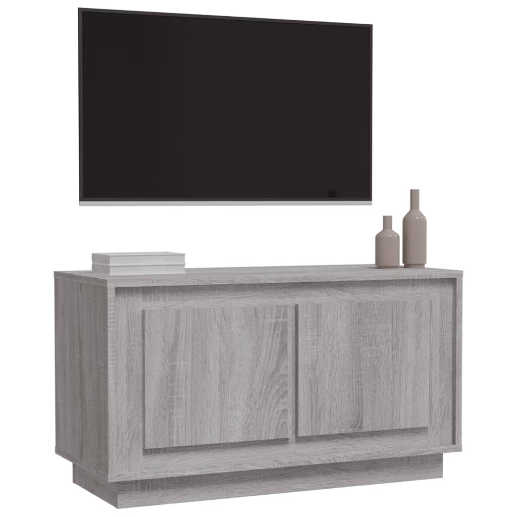 vidaXL Móvel de TV 80x35x45 cm derivados de madeira cinzento sonoma