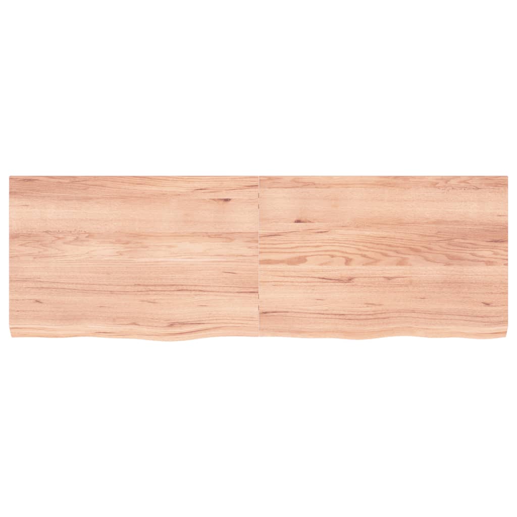 vidaXL Bancada p/ WC 180x60x(2-6) cm madeira maciça tratada castanho