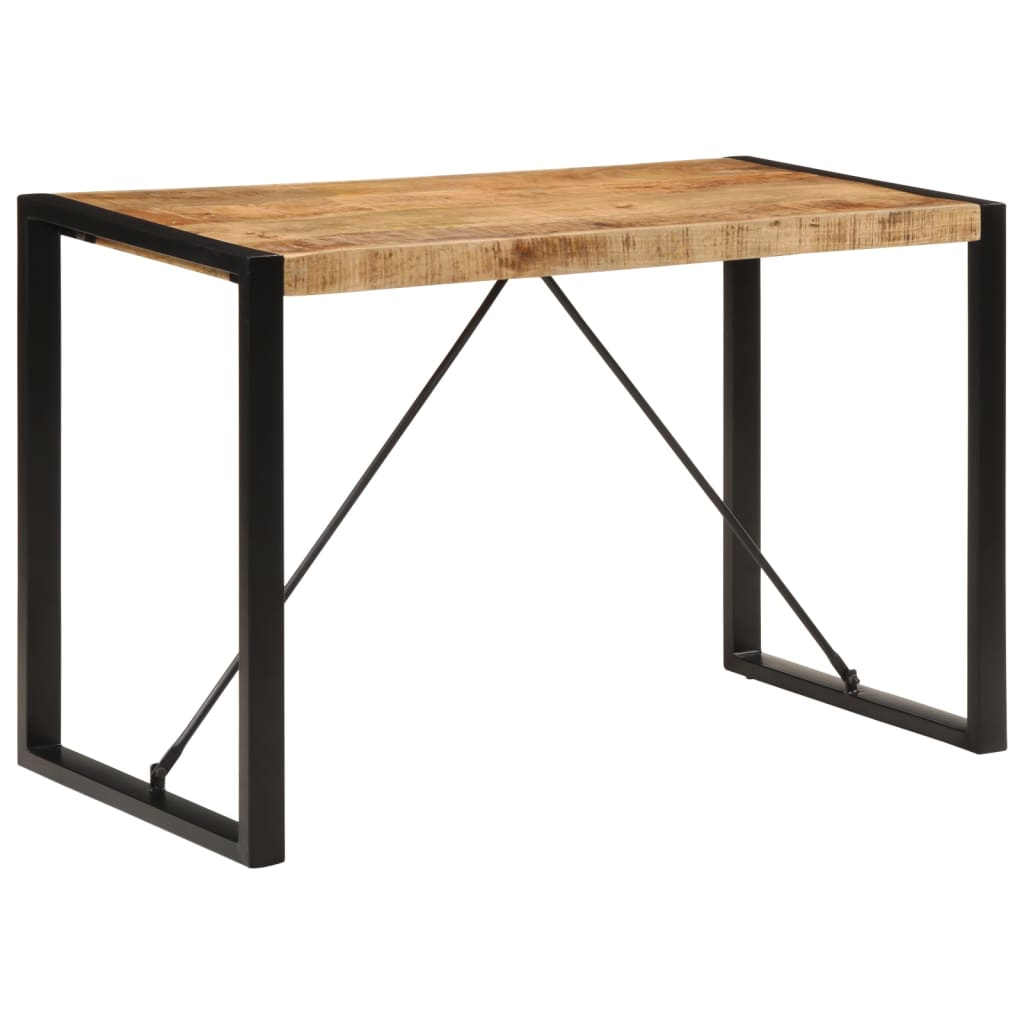 vidaXL Mesa de jantar 120x55x76 cm madeira de mangueira maciça áspera