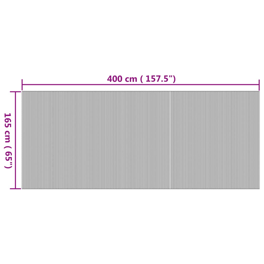 vidaXL Divisória 165x400 cm bambu cor natural