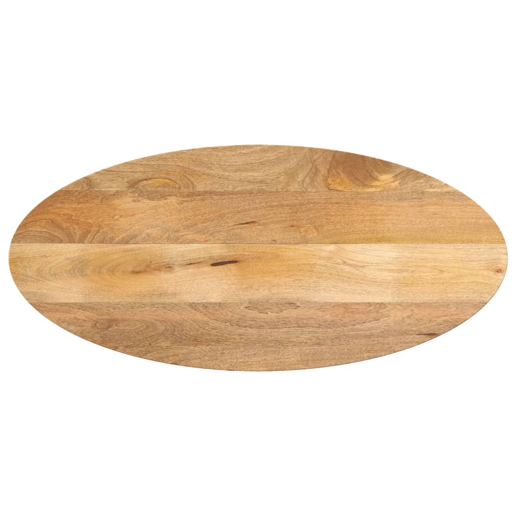 vidaXL Tampo de mesa oval 80x40x2,5 cm madeira de mangueira maciça