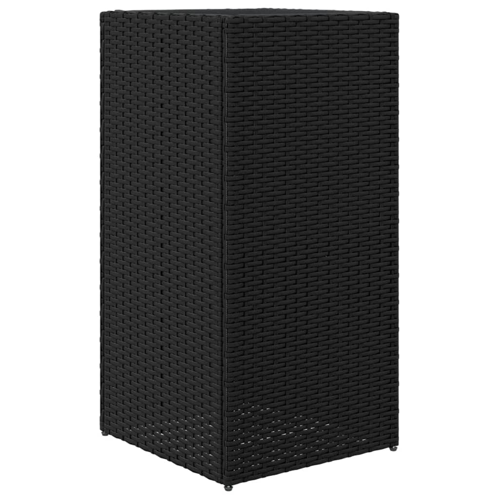 vidaXL Vaso/floreira de jardim 2 pcs 40x40x80 cm vime PE preto