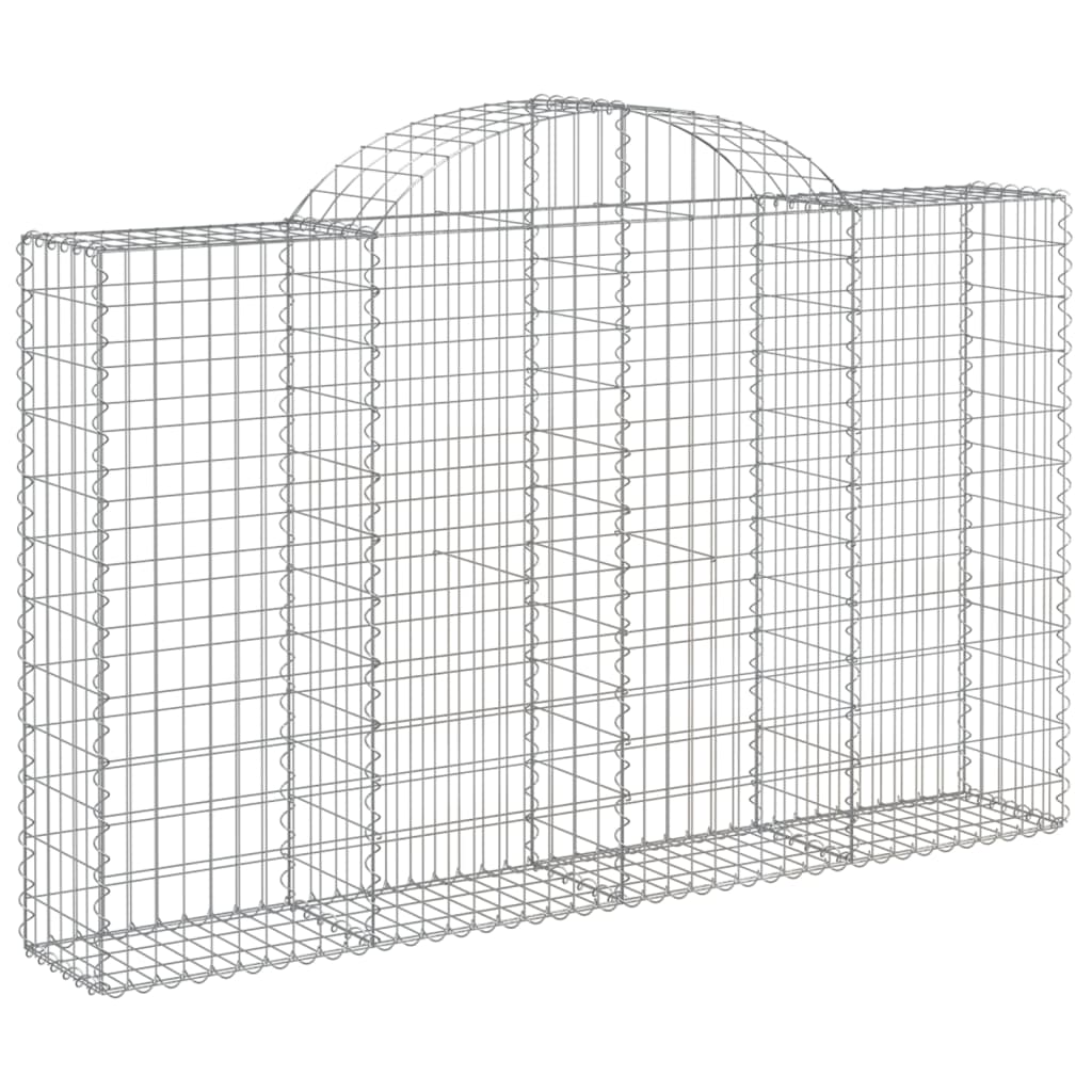 vidaXL Cestos gabião arqueados 18 pcs 200x30x120/140 ferro galvanizado