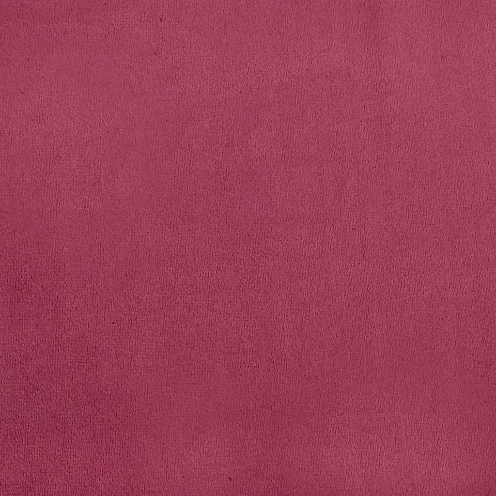 vidaXL Cadeira c/ apoio de braços 62x79x79 cm veludo vermelho tinto