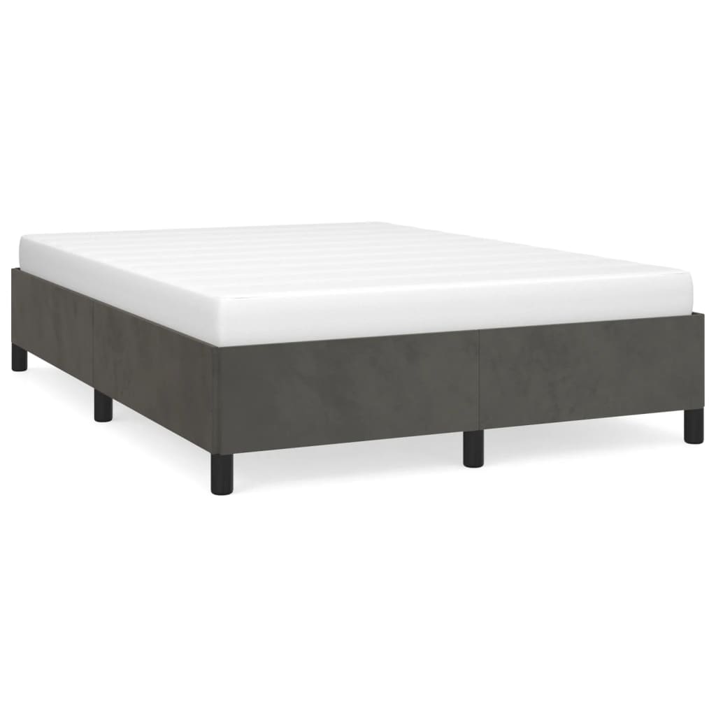 vidaXL Estrutura de cama 140x190 cm veludo cinzento-escuro