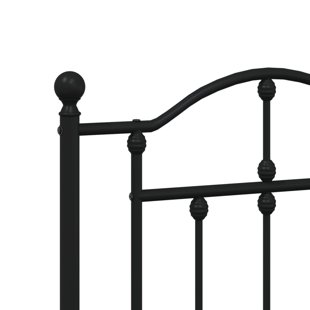 vidaXL Cabeceira de cama 193 cm metal preto