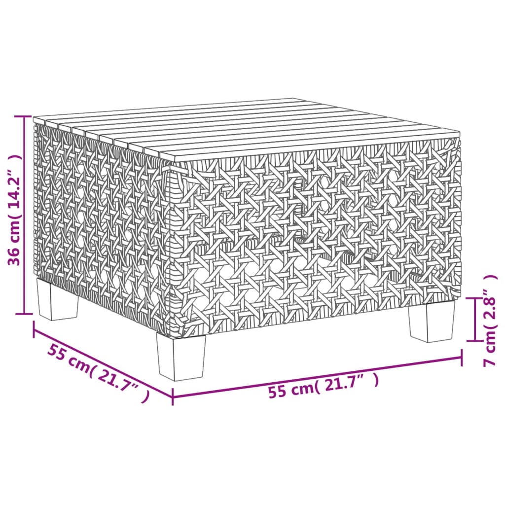 vidaXL 11 pcs conjunto sofás de jardim c/ almofadões vime PE preto