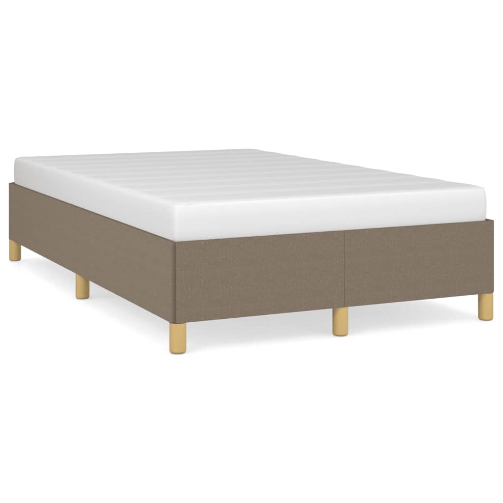 vidaXL Estrutura de cama 120x200 cm tecido cinza-acastanhado