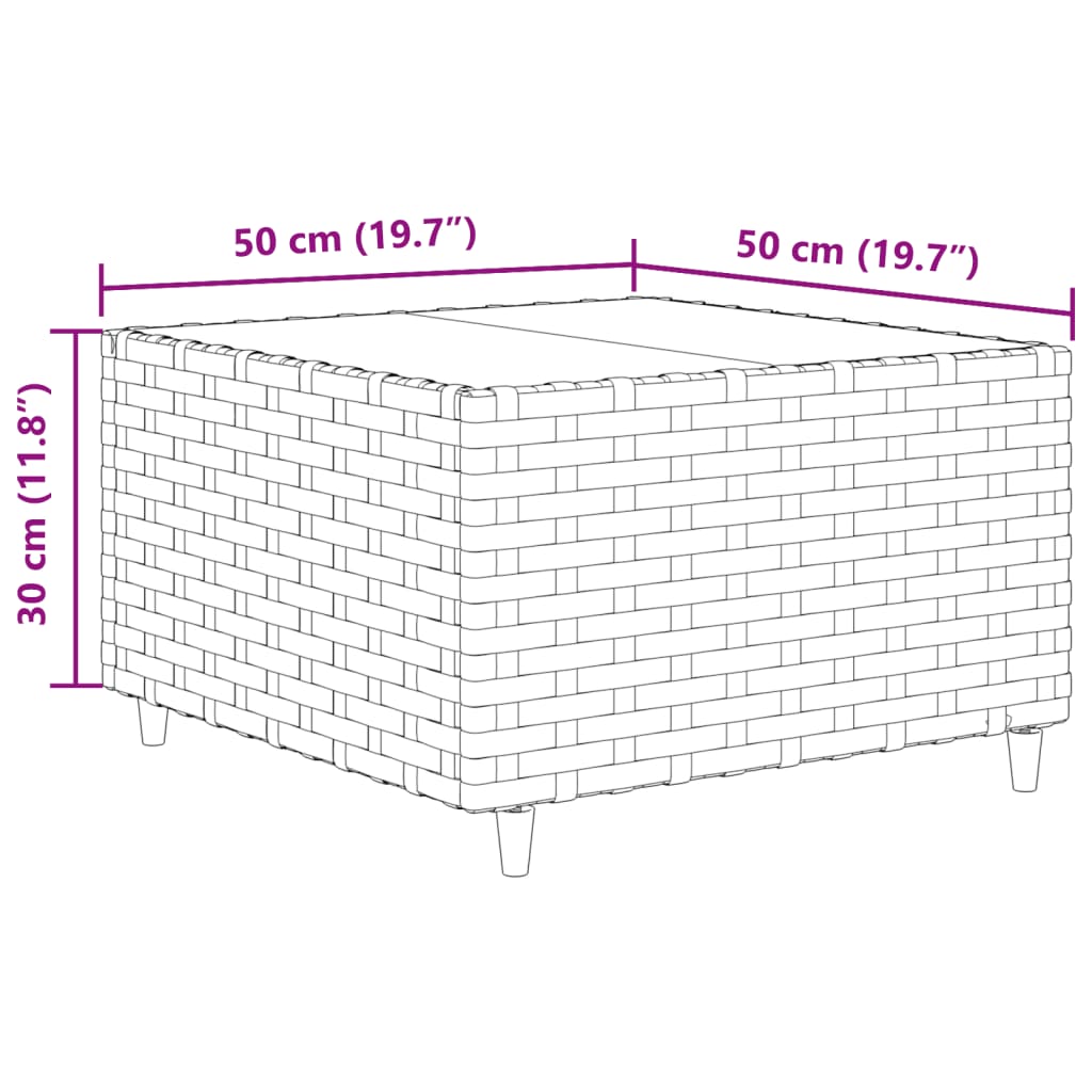 vidaXL 6 pcs conj. lounge jardim c/ almofadões 6 pcs vime PE castanho