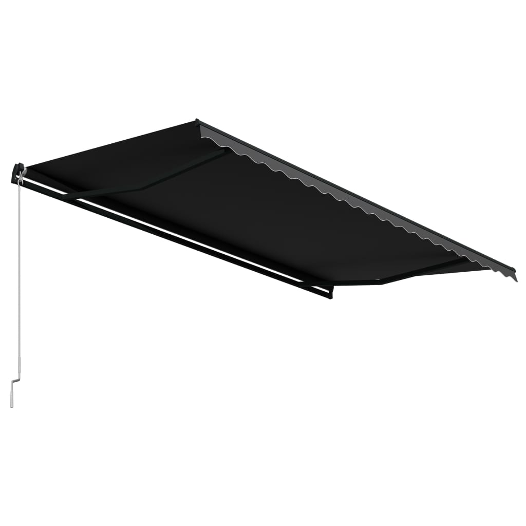 vidaXL Toldo retrátil manual 500x300 cm antracite