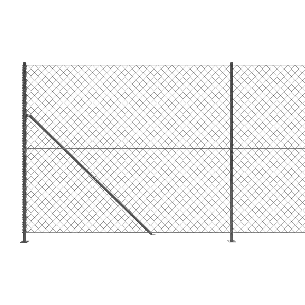 vidaXL Cerca de arame com flange 1,4x10 m antracite