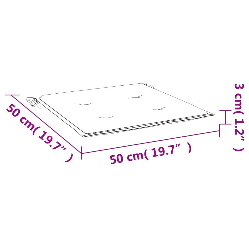 vidaXL Almofadões p/ cadeira 4pcs 50x50x3cm tecido padrão folhas