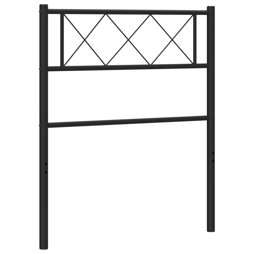 vidaXL Cabeceira de cama 75 cm metal preto