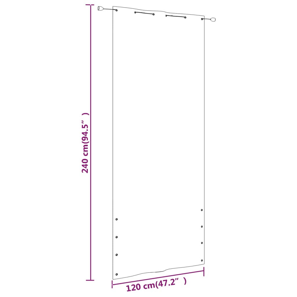 vidaXL Tela de varanda 120x240 cm tecido oxford cinza-acastanhado