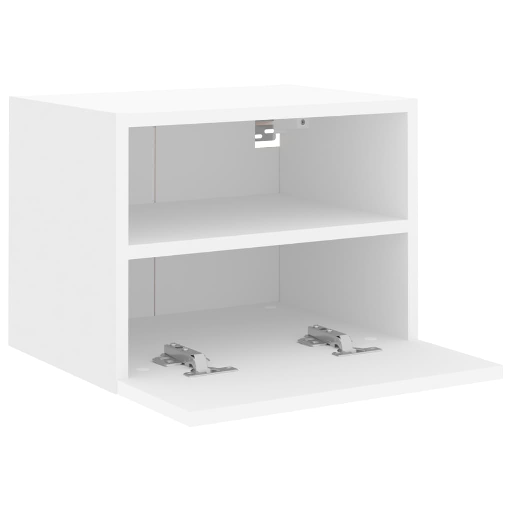 vidaXL Móveis de parede p/ TV 2pcs 40x30x30cm derivados madeira branco