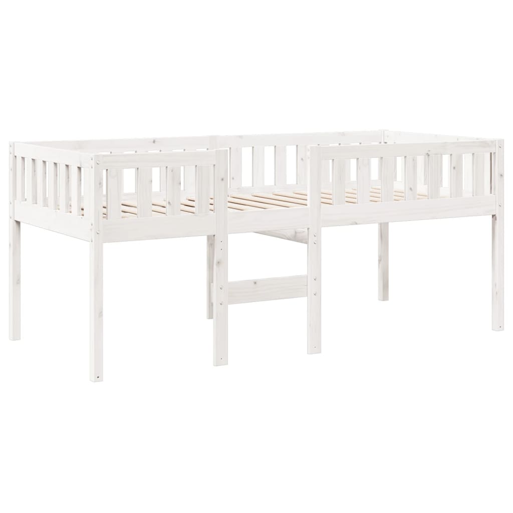 vidaXL Cama de criança sem colchão 75x190 cm pinho maciço branco