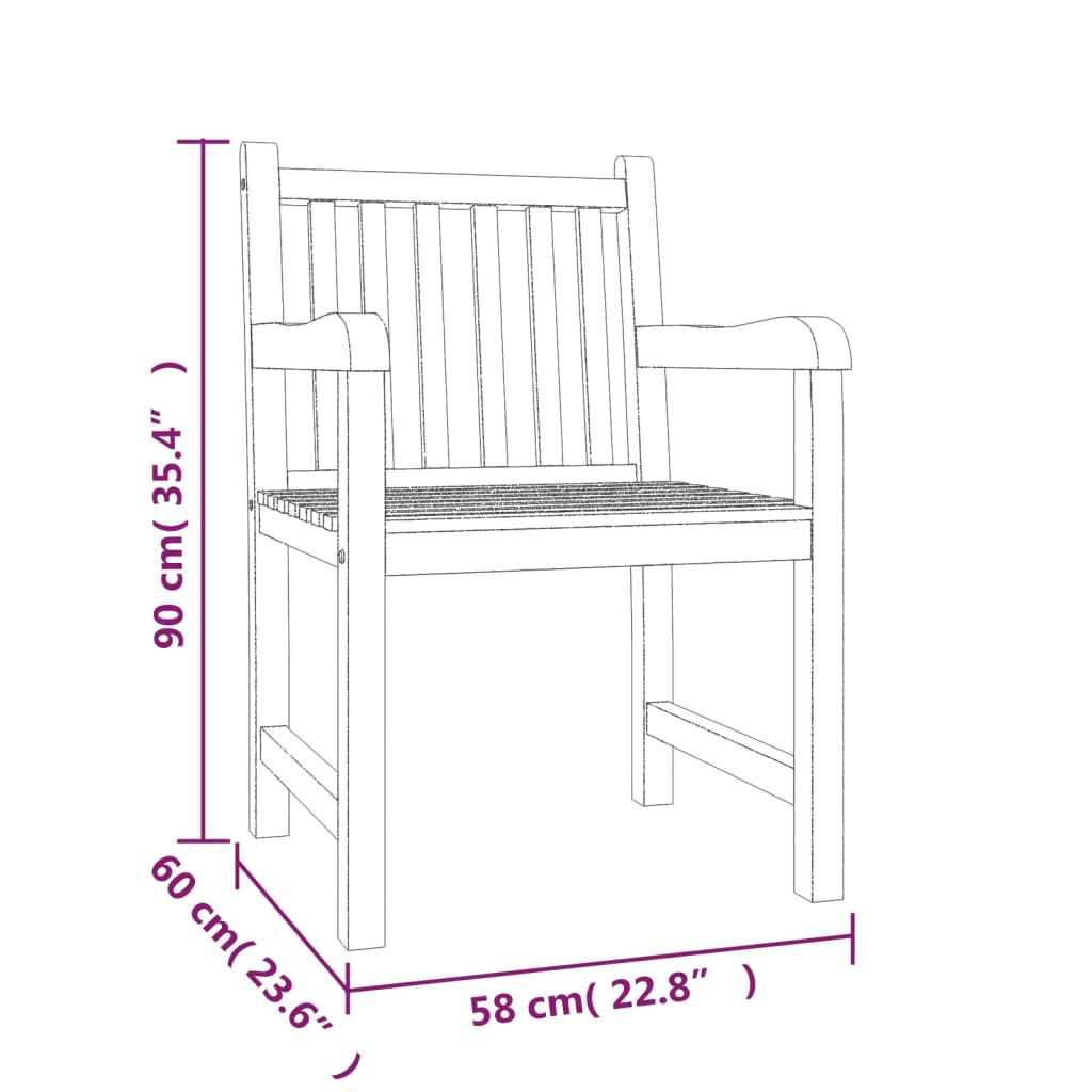 vidaXL 4 pcs conjunto de jantar p/ jardim madeira de teca maciça