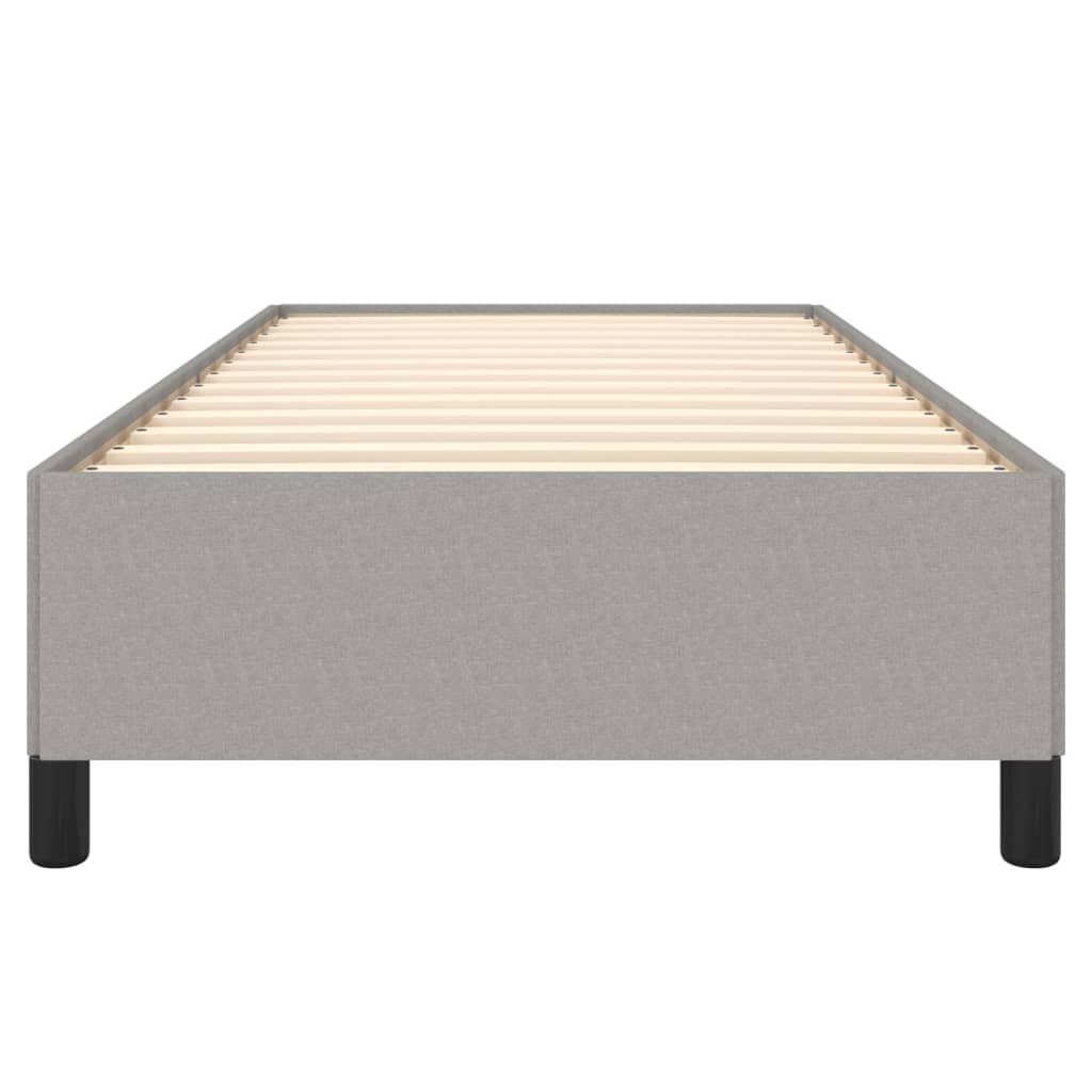 vidaXL Estrutura de cama 90x190 cm tecido cinza-claro