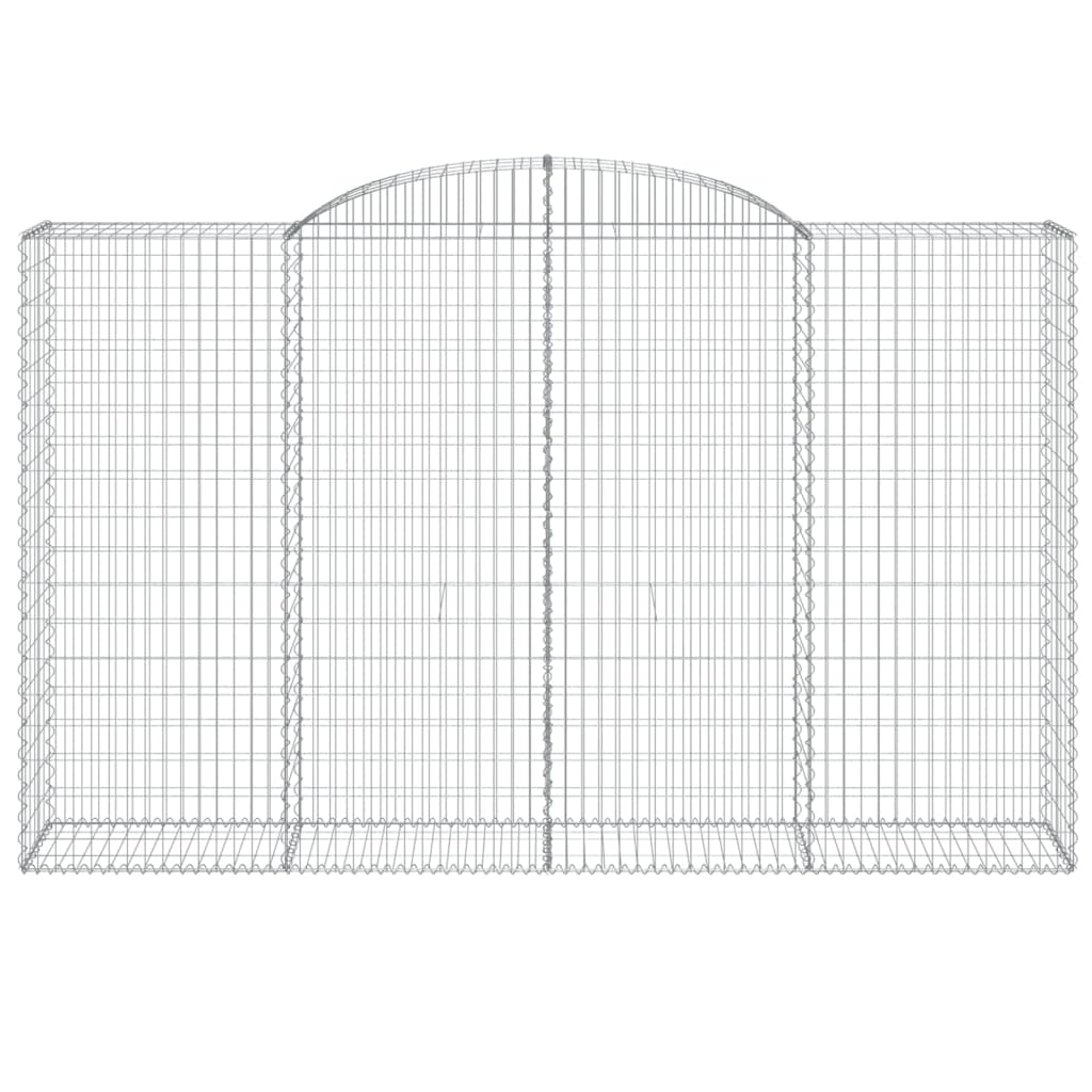 vidaXL Cestos gabião arqueados 13 pcs 300x50x180/200 ferro galvanizado