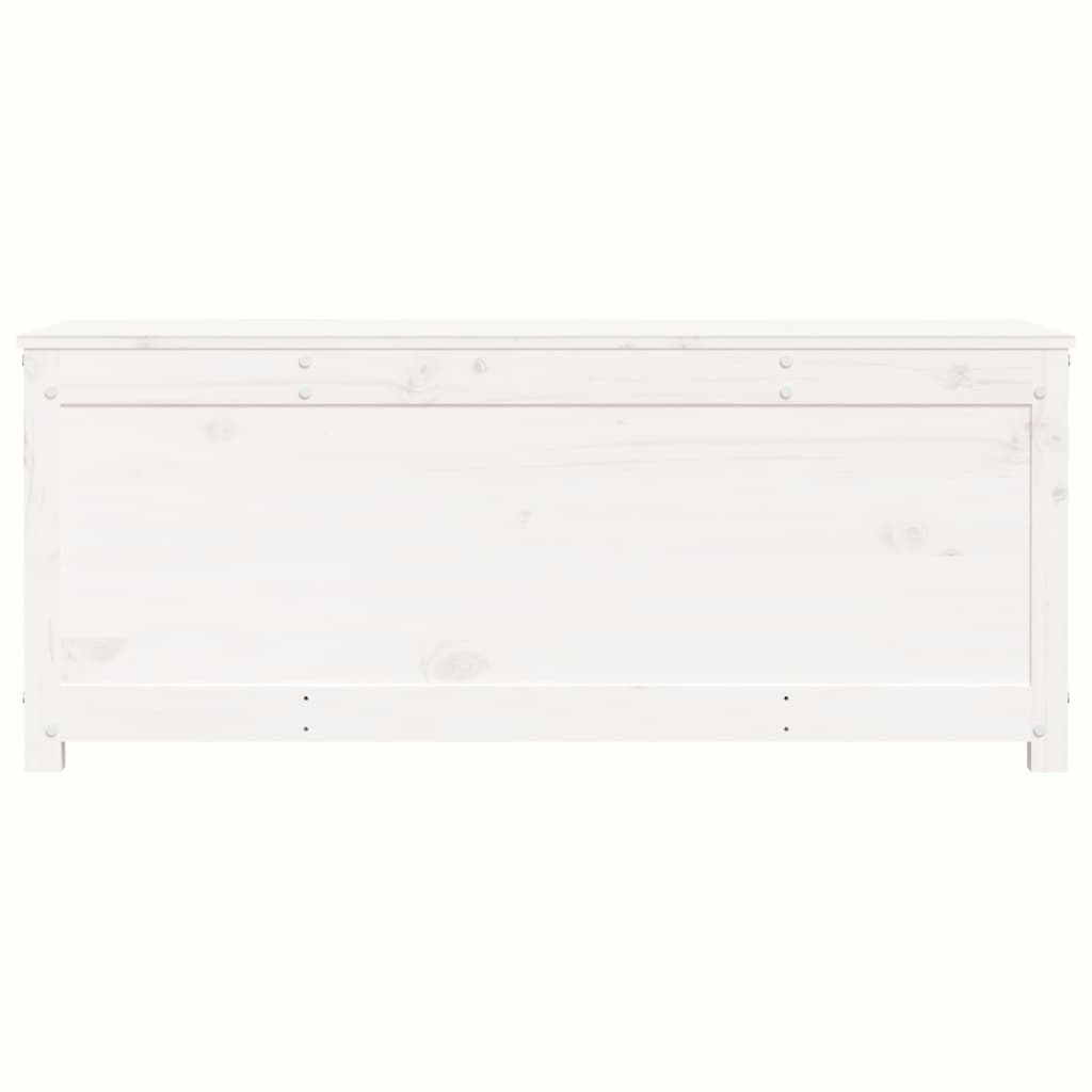 vidaXL Caixa de arrumação 110x50x45,5cm madeira de pinho maciça branco