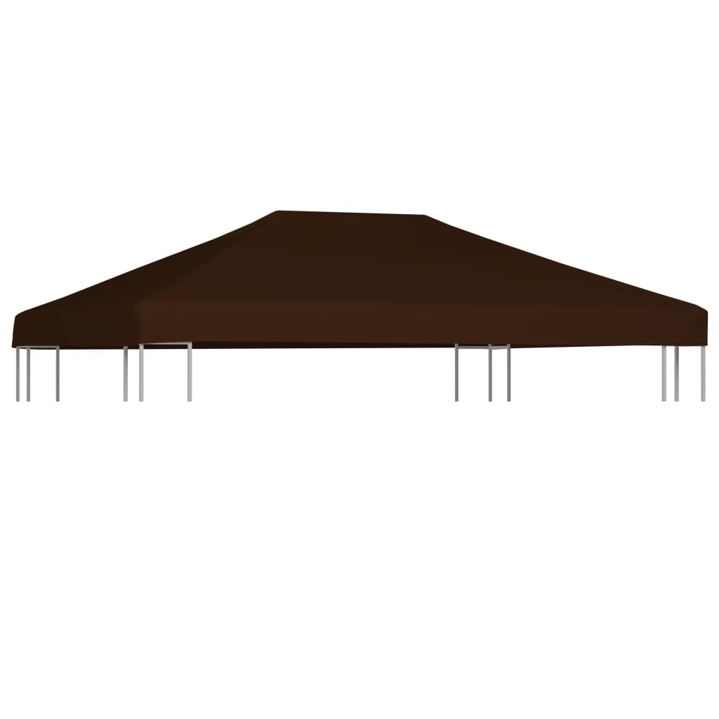 vidaXL Cobertura de gazebo 310 g/m² 3x4 m castanho