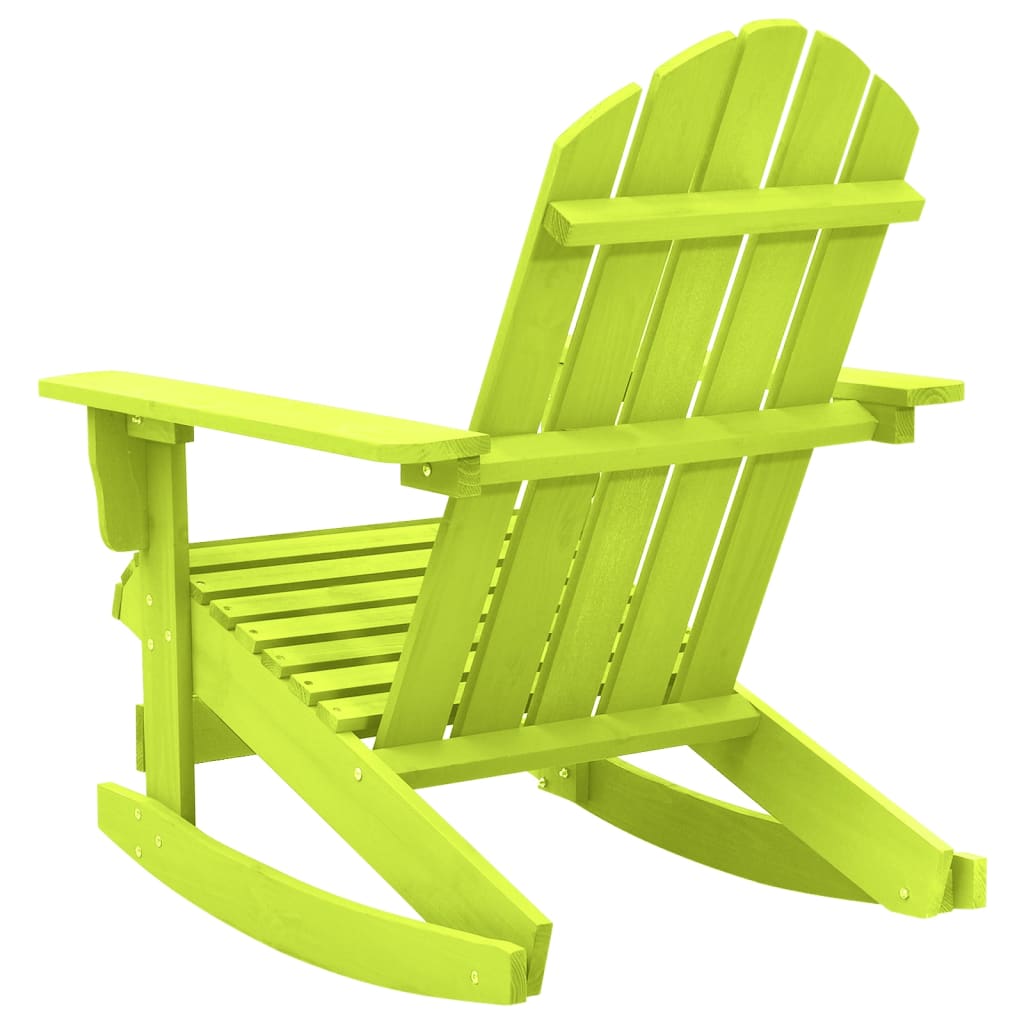 vidaXL Cadeira Adirondack de baloiçar p/ jardim abeto maciço verde