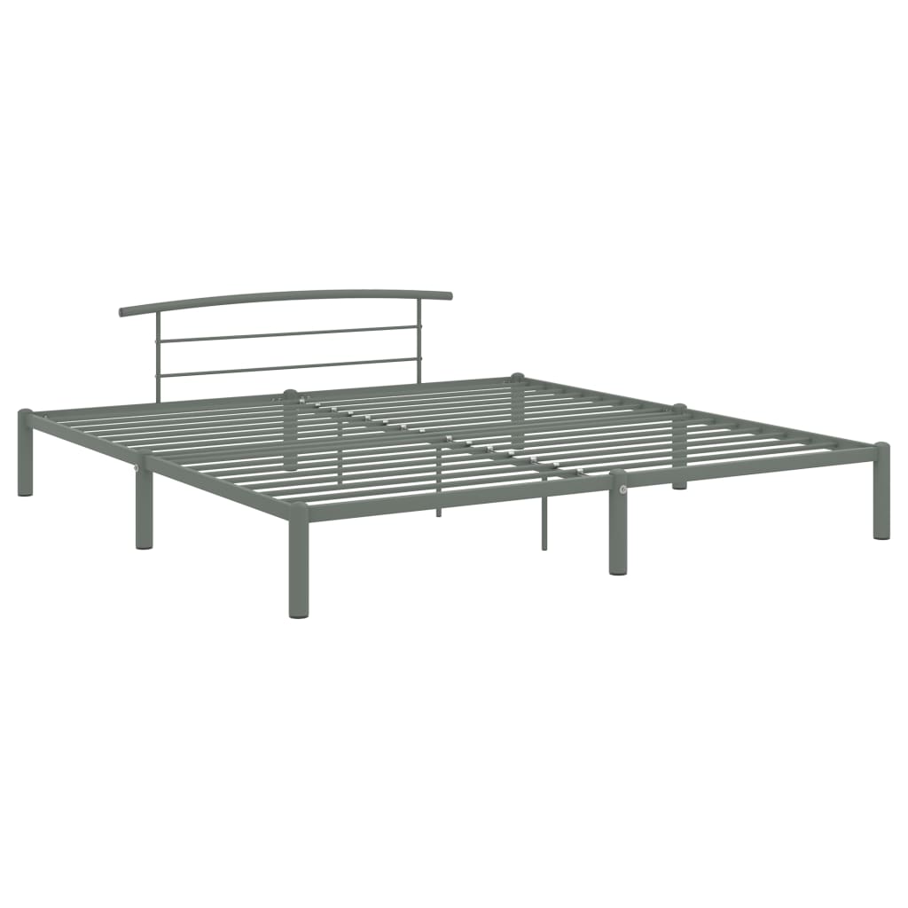 vidaXL Estrutura de cama 180x200 cm metal cinzento