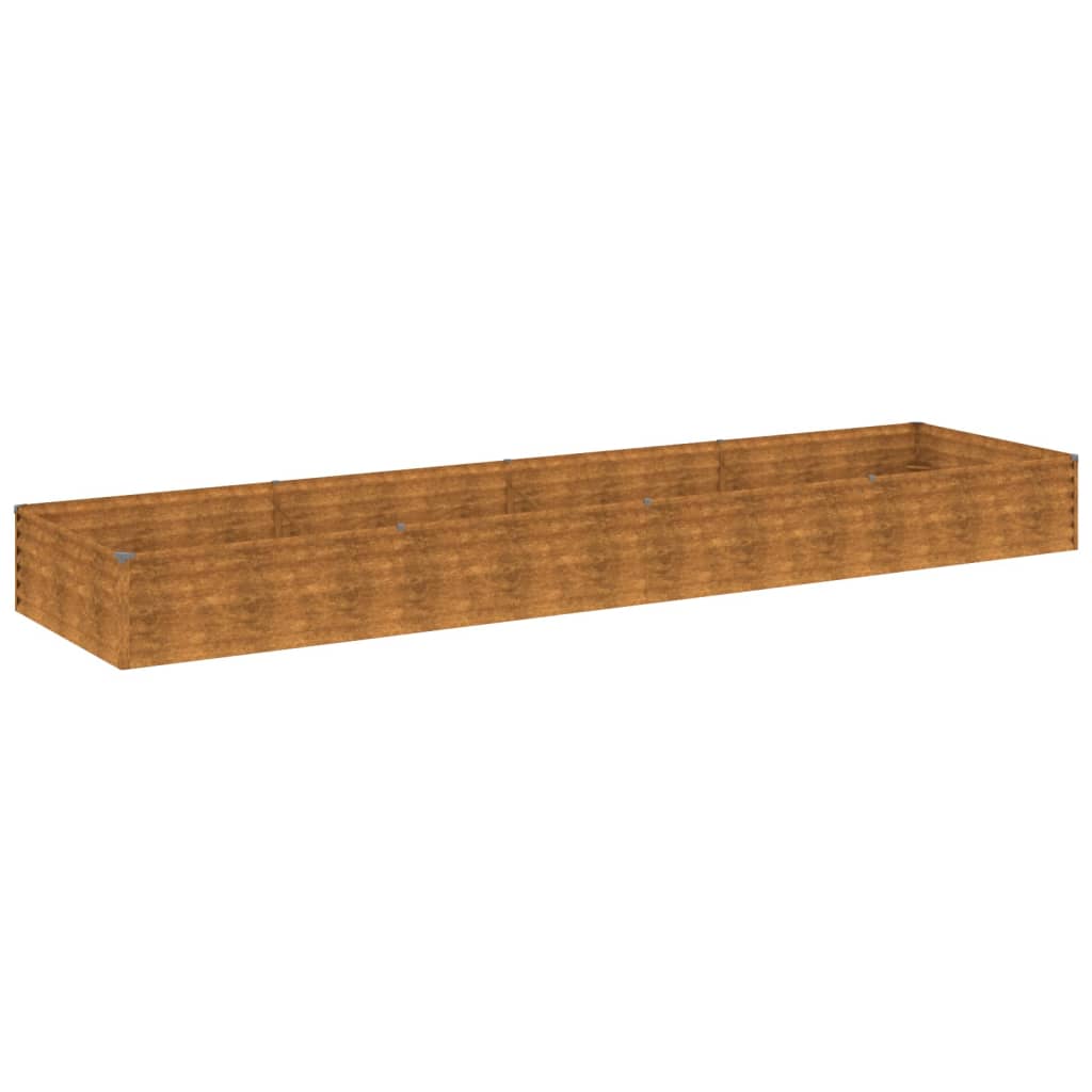 vidaXL Canteiro elevado de jardim 387x100x36 cm aço corten