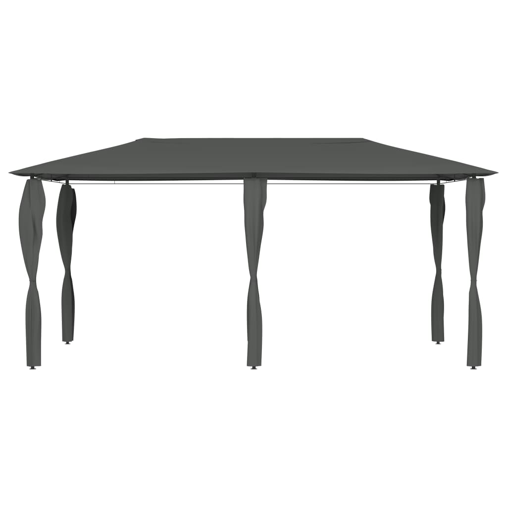 vidaXL Gazebo 2,98x5,3x2,59 m com capas para postes 160 g/m² antracite