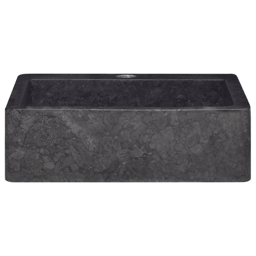 vidaXL Lavatório 40x40x12 cm mármore preto